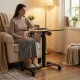 Adjustable Height Mobile Standing Desk 70x48 cm for Laptop ModernHome, black