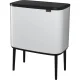 Rūšiavimo šiukšliadėžė Brabantia Bo Touch Bin 34 L (11 + 23 L), balta