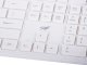 Wireless keyboard with numeric keypad and mouse, USB, white