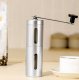 Manual Coffee Grinder with Adjustable Burr, Silver
