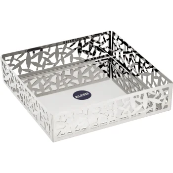 Alessi Cactus servetėlių laikiklis MSA10, 20.5 x 20.5 cm, sidabrinis