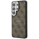 Guess 4G Embossed Ring MagSafe dėklas Samsung Galaxy S26 Ultra, rudas