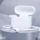 Silikoninis dėklas 3mk Apple AirPods Pro 3 ausinėms, baltas