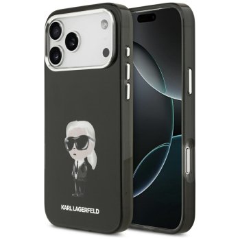 Karl Lagerfeld IML Aquarelle Karl & Logo MagSafe Case for iPhone 17 Pro Max, Black