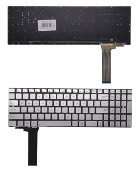 Extra Digital Asus N550J / N750 / Q550 nešiojamojo kompiuterio klaviatūra, US, sidabrinė