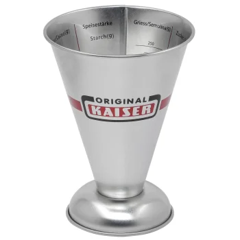 Kaiser matavimo puodelis 250 ml, piltuvo formos, su skale