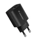 Wozinsky WGWCB USB-A USB-C 20W įkroviklis, juodas