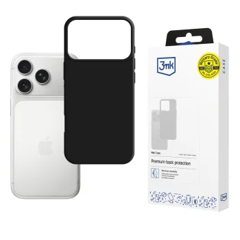 3mk Matt apsauginis dėklas Apple iPhone 17 Pro, juodas