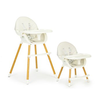 ECOTOYS 2-in-1 maitinimo kėdutė kūdikiams ir vaikams, smėlio spalvos (130135)