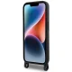 Karl Lagerfeld dėklas iPhone 15 Pro Max Crossbody Silicone Ikonik, juodas