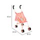 Ikonka Annabell Foldable Doll Stroller with Bag, Pink