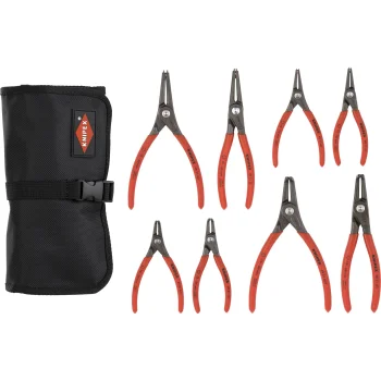 Knipex fiksavimo žiedų replių rinkinys susukamame dėkle, 8 vnt., 00 19 58 V02