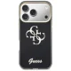 Guess IML 4G Script Metal dėklas skirtas iPhone 17 Pro Max / 18 Pro Max, juodas
