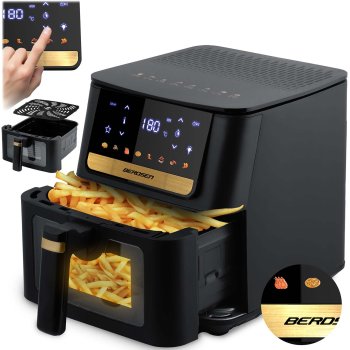Karšto oro gruzdintuvė Berdsen BD-655, 6.5L, 1700W, juoda