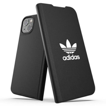 Adidas OR Booklet Case Basic atverčiamasis dėklas iPhone 13/14/15 6.1", juodas/baltas