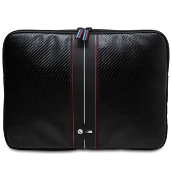 BMW Carbon & Red Stripe dėklas 16" nešiojamam kompiuteriui, juodas