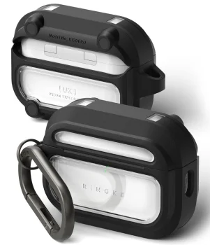 Dėklas Ringke UX Magnetic ausinėms AirPods Pro 3, Black Clear