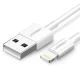 „Ugreen US155“ USB-A į „Lightning“ MFi laidas, 2.4A, 1 m, baltas