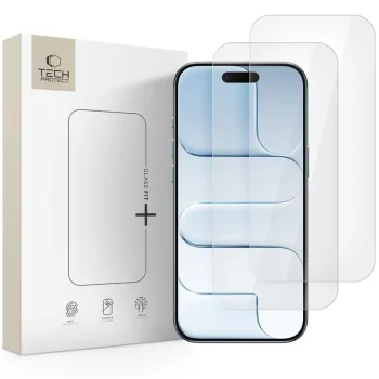 Apsauginis stiklas Tech-Protect Glass Fit+ iPhone 17 Air (2 vnt.), skaidrus