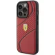 Ferrari dėklas iPhone 15 Pro telefonui Twist Metal Logo, raudonas