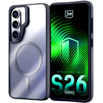 3mk Satin Armor MagCase for Samsung Galaxy S26 - Transparent Black