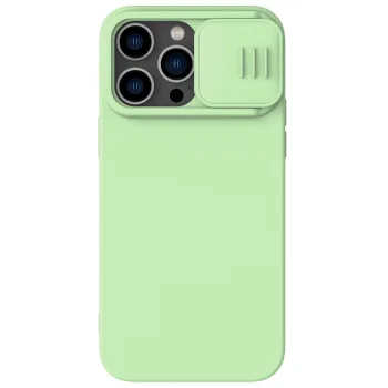 Nillkin CamShield Silky Silicone Case iPhone 14 Pro Max case with camera cover green