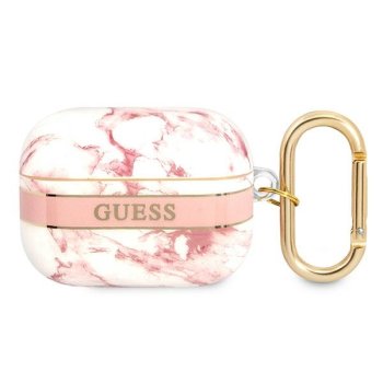 Guess Marble Strap AirPods Pro Cover Pink