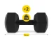 4Fizjo Bitumen Dumbbells 2 x 5 kg, Black