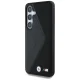 BMW Leather Oversized Stripes MagSafe dėklas Samsung Galaxy S25, juodas