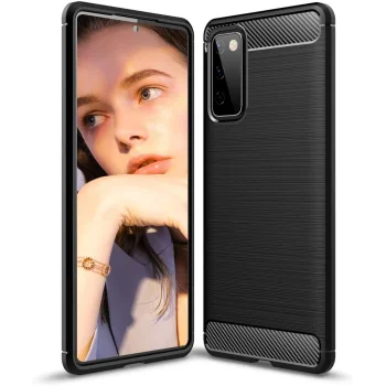 Carbon Case Flexible Cover Sleeve  Samsung Galaxy S20 FE 5G black