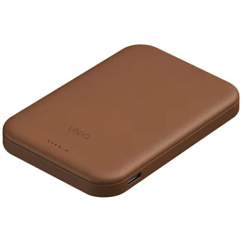 Uniq Lyden Lexa Magnetic 5000mAh PD USB-C MagSafe išorinė baterija, ruda