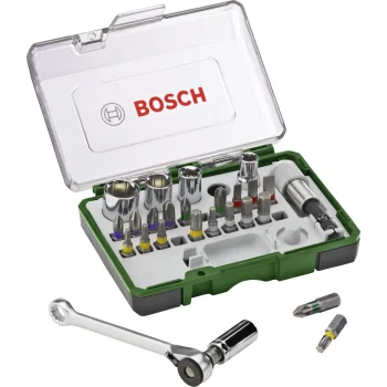 Sukimo antgalių ir terkšlės rinkinys Bosch Prom, 27 dalių