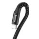 USB to Lightning Cable Baseus Fish Eye Spring 1m 2A Black