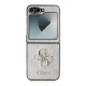 Guess Leather 4G Metal Logo dėklas, skirtas Samsung Galaxy Z Flip 6, Rožinis