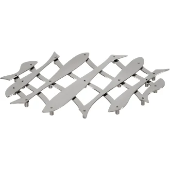 Ištraukiamas padėklas karštiems indams Alessi Pescher DUL03, 12 x 51 x 19 cm, sidabrinis