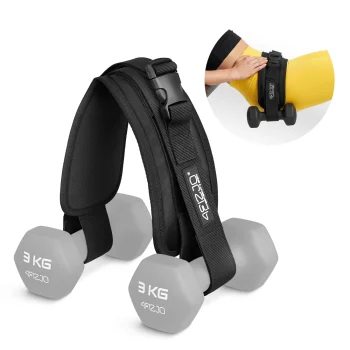 4FIZJO klubų diržas hanteliams Hip Thrust pratimams, juodas