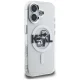 Karl Lagerfeld IML Glitter Karl & Choupette Sketch Logo MagSafe dėklas iPhone 16, skaidrus