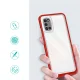 Dėklas Samsung Galaxy A03s telefonui Hybrid Armor Clear 3in1, raudonas