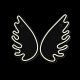 Forever Light PLEXI LED Neon Wings, White
