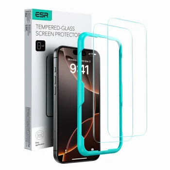 ESR apsauginis stiklas „iPhone 16“ (2 vnt.), skaidrus