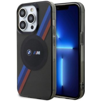 Apple iPhone 14 Pro Max 6.7'' BMW Tricolor Stripes MagSafe Case Cover (BMHMP14XHDTK), Grey