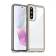 Dėklas Samsung Galaxy A26 telefonui Outer Space, pusiau skaidrus juodas