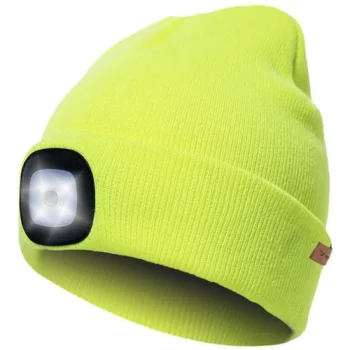 Trizand Winter Beanie with LED Light, Yellow