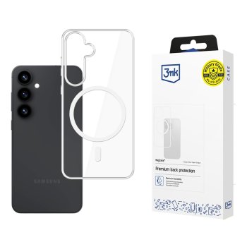 Apsauginis dėklas 3MK MagCase, skirtas Samsung Galaxy S25+, skaidrus