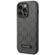 Karl Lagerfeld Saffiano Mono Metal Logo dėklas iPhone 14 Pro Max, pilkas
