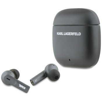 Karl Lagerfeld Metal Printed Logo ANC/ENC belaidės ausinės, juodos