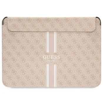Guess 4G Printed Stripes dėklas nešiojamam kompiuteriui iki 14", rožinis