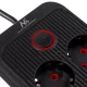 Maclean MCE391 B Power Strip, 6 Sockets, 4x USB-A, 1x USB-C, 2500W, 3m, Black