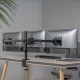 Hismart trijų monitorių stalinis laikiklis 17-27\", modelis 146372