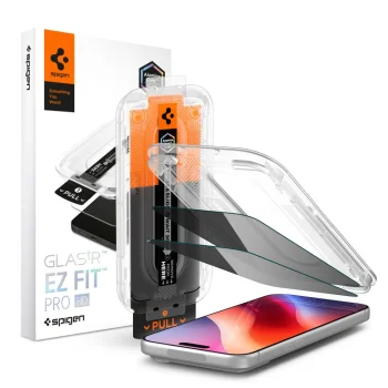 Apsauginis stiklas Spigen Glas.tR EZ Fit Pro HD Privacy, iPhone 18 Pro Max, 2 vnt.